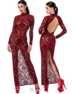 * NOIR handmade Kink Royal Floched tulle Lange Jurk, F383