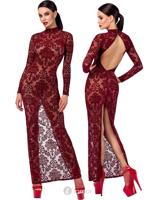 * NOIR handmade Kink Royal Floched tulle Lange Jurk, F383