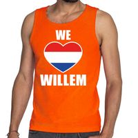 Oranje We Love Willem tanktop / mouwloos shirt voor heren - thumbnail