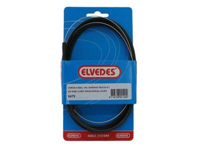 Versnellingskabelset 3/7-speed Elvedes Nexus 1700 / 2250 mm RVS - zwart (op kaart)