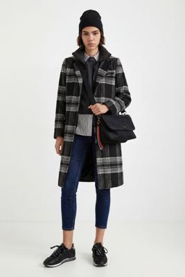 Lange jas met gewatteerde binnenvoering - BLACK - L