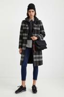 Lange jas met gewatteerde binnenvoering - BLACK - L