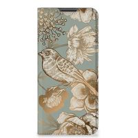 Smart Cover voor OPPO A54 5G | A74 5G | A93 5G Vintage Bird Flowers - thumbnail