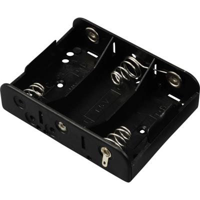 TRU COMPONENTS TC-13220496 Batterijhouder Aantal cellen: 3 C (baby) Soldeeraansluiting (l x b x h) 60 x 80 x 22 mm