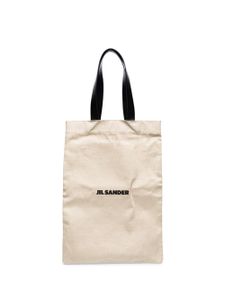 Jil Sander sac cabas à logo imprimé - Tons neutres