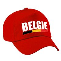 Belgie landen pet/baseball cap rood volwassenen - thumbnail