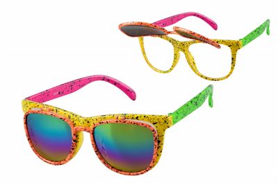Bril 80&apos;s hologram met klep