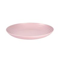 Rond bord/camping bord - D25 cm - oud roze - kunststof - Dinerborden