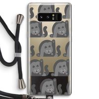 Cats: Samsung Galaxy Note 8 Transparant Hoesje met koord