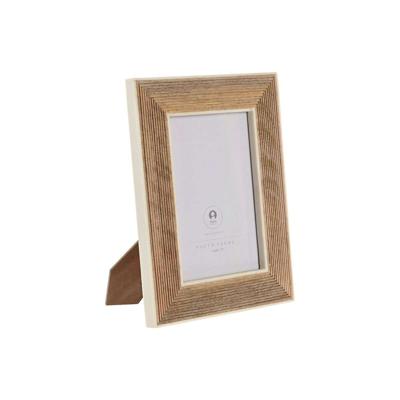 Fotolijsten Home ESPRIT Wit Natuurlijk Hars Mangohout Stads