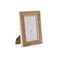 Fotolijsten Home ESPRIT Wit Natuurlijk Hars Mangohout Stads