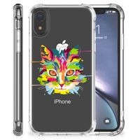 Apple iPhone Xr Stevig Bumper Hoesje Cat Color - thumbnail