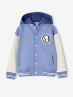 Fleece jongenshoodie in Teddy stijl blauw