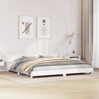 Bedframe zonder matras massief grenenhout wit 180x200 cm - thumbnail