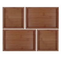 Lade bakjes/organiseer set - Tidy Smart - 4-delig - acacia hout - opbergsysteem