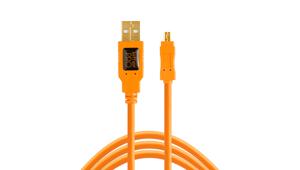 Tether Tools CU8015-ORG USB-kabel 4,6 m USB 2.0 USB A Mini-USB B Oranje