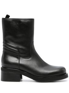 Calvin Klein Jeans bottines Biker 55 mm en cuir - Noir