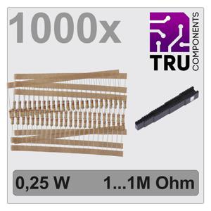 TRU COMPONENTS TC-12888468 T22P060 Koolfilmweerstand assortiment Axiaal bedraad 0.25 W 5 % 1000 stuk(s)