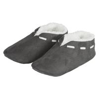 Spaanse sloffen/pantoffels - dames - donkergrijs - polyester - zachte voering