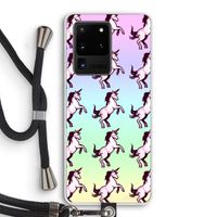 Musketon Unicorn: Samsung Galaxy S20 Ultra Transparant Hoesje met koord
