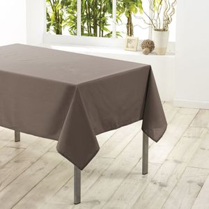 Tafelkleed textiel Essentiel taupe 140cmx250cm