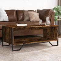 Salontafel 100x51x40 cm bewerkt hout gerookt eikenkleurig