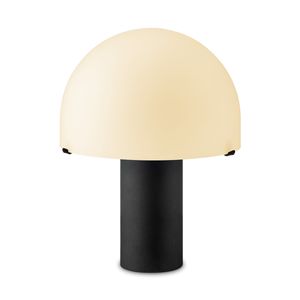 Home sweet home mushroom tafellamp metaal zwart / glas wit