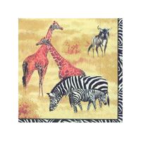 40x Tropische 3-laags servetten safari park dieren 33 x 33 cm