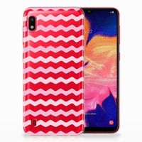 Samsung Galaxy A10 TPU bumper Waves Roze