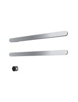 Hotbath &MORE set van 2 rails RASS80 SOFT SQUARE 80 cm met separate schakelaar en inbouw element Chroom (RASS80-2CR)