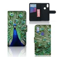 Xiaomi Mi Mix 2s | Telefoonhoesje | Met pasjeshouder | Pauw