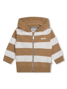 BOSS Kidswear hoodie à rayures - Marron