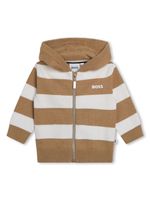 BOSS Kidswear hoodie à rayures - Marron - thumbnail