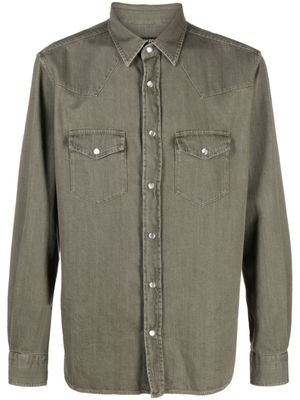 TOM FORD chemise en jean à col pointu - Vert