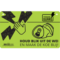 ZoneGuard Bord "Pas op schrikdraad en blikverbod" ZoneGuard Bord "Pas op schrikdraad en blikverbod"