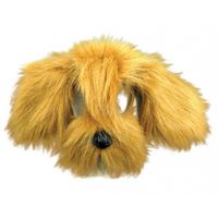 Bruine hond masker met vacht   - - thumbnail