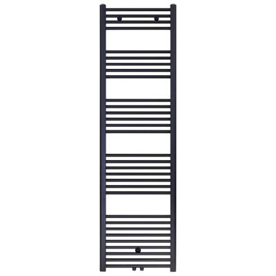 Handdoekradiator Belrad | 180x50 cm | CV radiator | Midden aansluiting | 821 watt | Zwart mat geborsteld