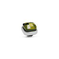 Melano Twisted Box Steentje Olive Zilver
