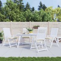 VidaXL Stoelkussens 4 st 40x40x7 cm oxford stof crèmewit