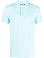 TOM FORD polo en coton à manches courtes - Bleu