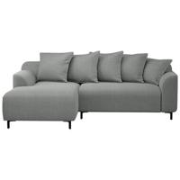 Bank Elsa met chaise longue links - stof Eden - grijs - Leen Bakker