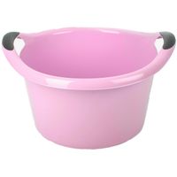 Afwasbak teil - 15 liter - licht roze - kunststof - 42 x 39,5 x 25 cm