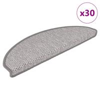 Trapmatten zelfklevend Sisal-Look 30 st 65x21x4 cm Platina
