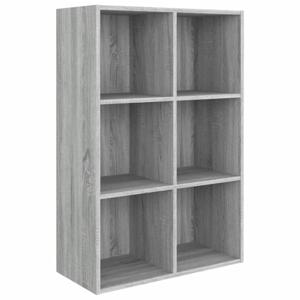 vidaXL Boekenkast/dressoir 66x30x98 cm bewerkt hout grijs sonoma eiken