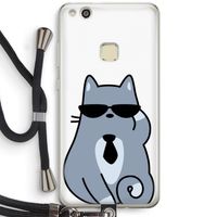 Cool cat: Huawei Ascend P10 Lite Transparant Hoesje met koord