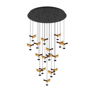 Stars of Light Zwart met goude hanglampDracera - 390341