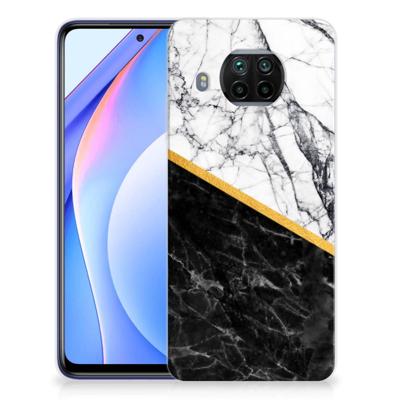 Xiaomi Mi 10T Lite | TPU | Siliconen hoesje | Marmer Wit Zwart - Origineel Cadeau Man