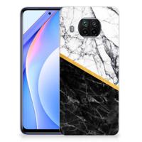 Xiaomi Mi 10T Lite | TPU | Siliconen hoesje | Marmer Wit Zwart - Origineel Cadeau Man