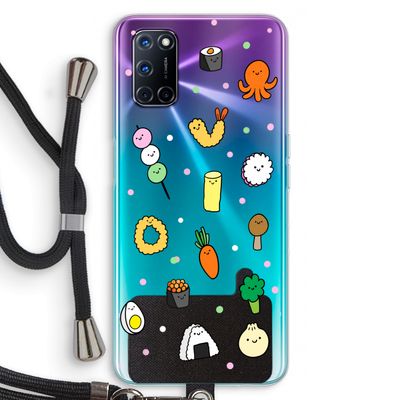 Happy bento friends: Oppo A52 Transparant Hoesje met koord
