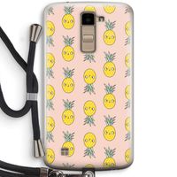 Ananas: LG K10 (2016) Transparant Hoesje met koord